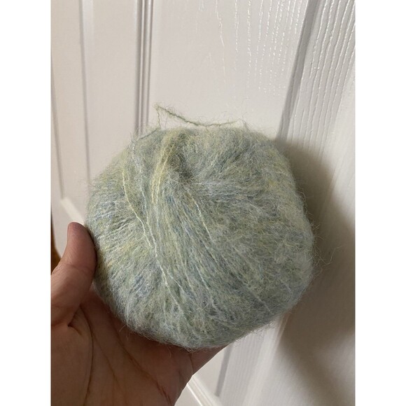 5 Skeins Mohair Green Blue Mix 250g Total #403 - Picture 2 of 4